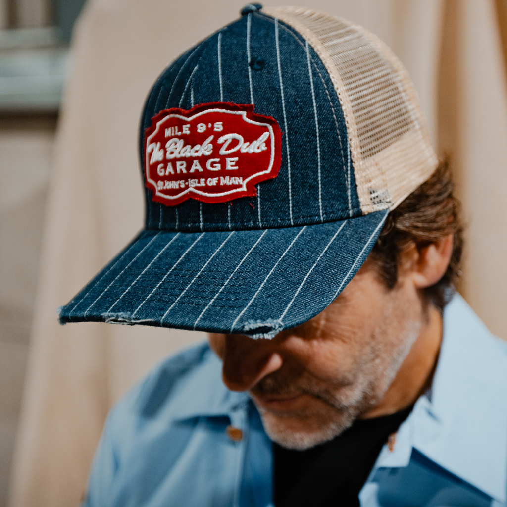 Uggly and Co Pinstripe Denim Trucker Hat – Vintage Garage Style Cap