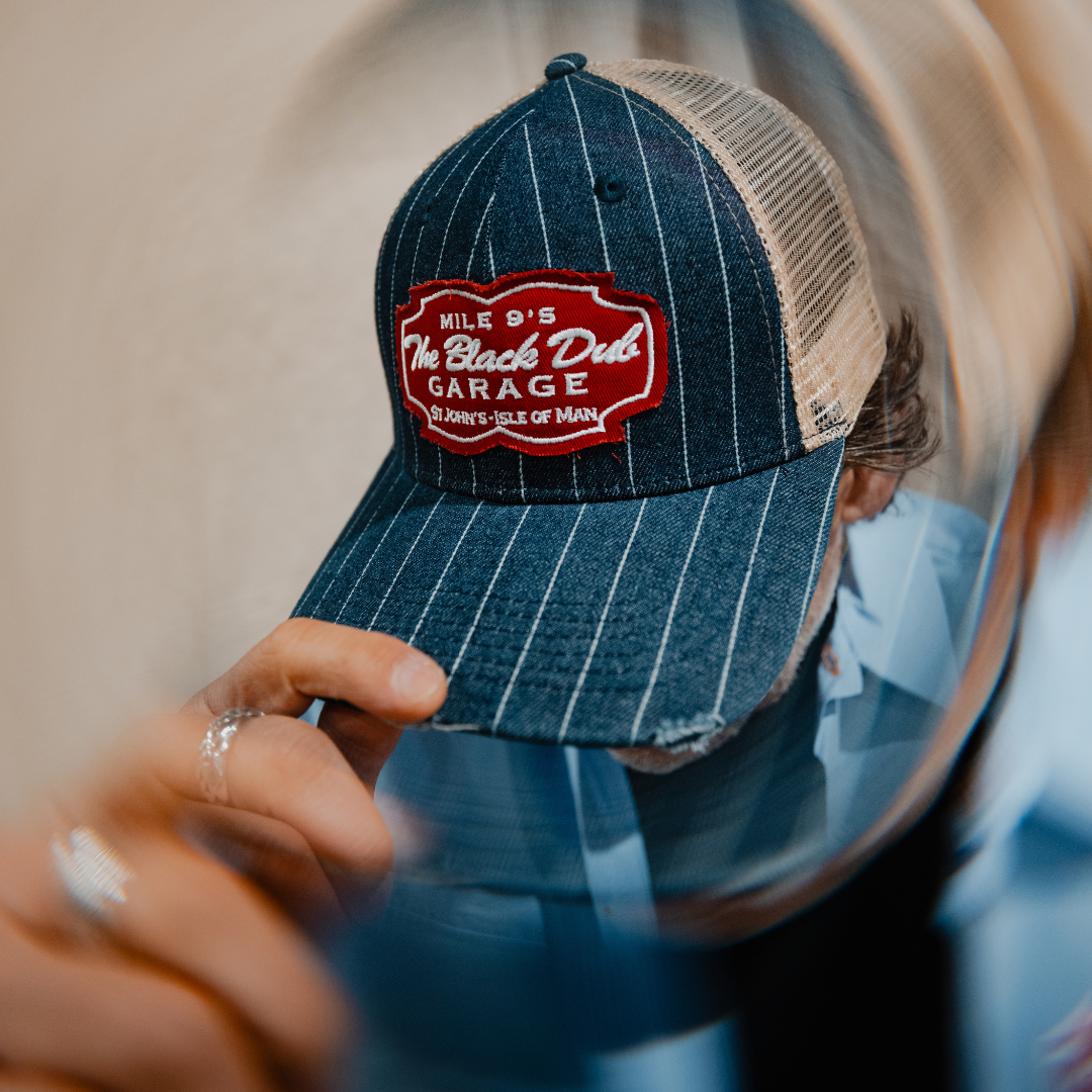 Uggly and Co Pinstripe Denim Trucker Hat – Vintage Garage Style Cap