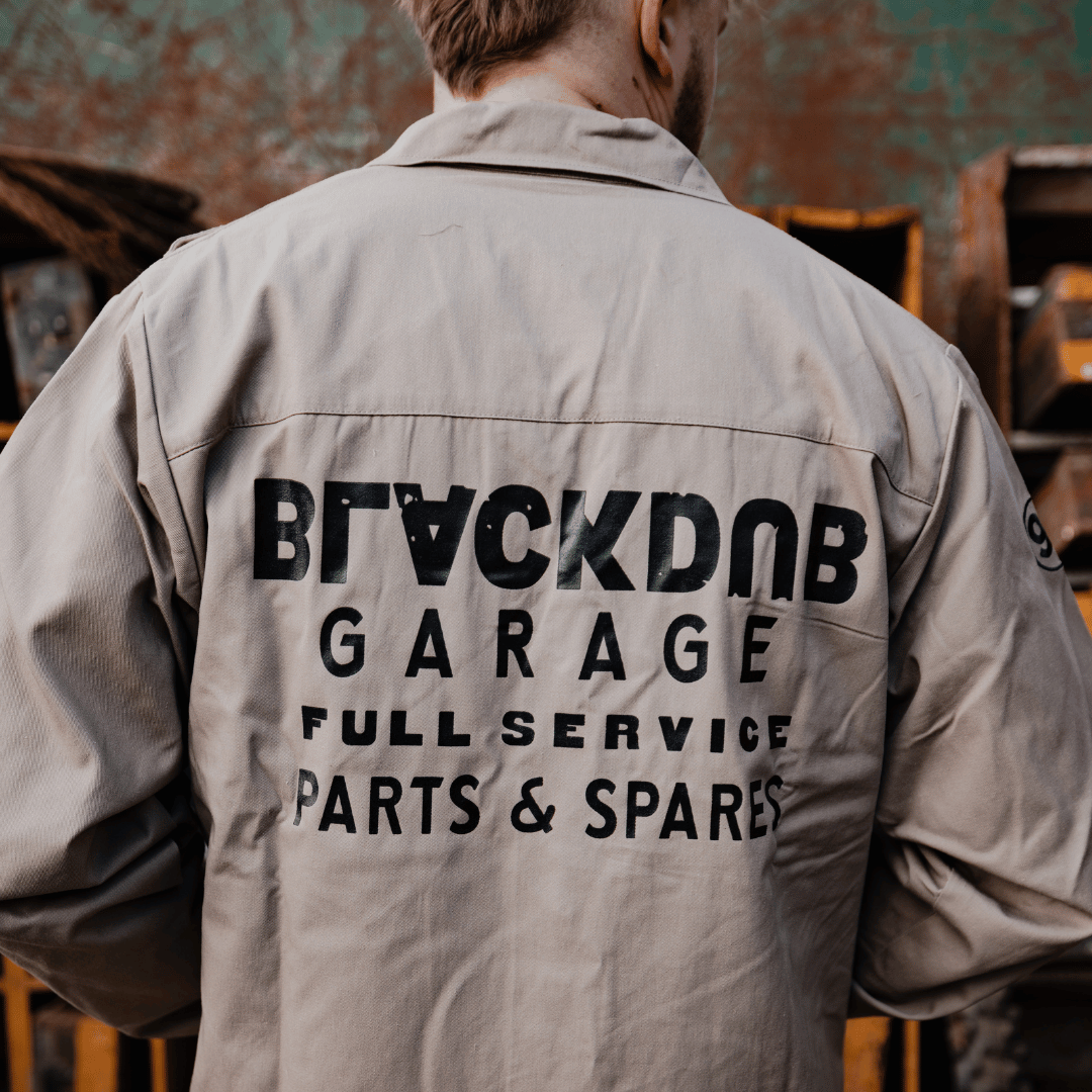 Uggly & Co Garage Overcoat – Beige Cotton Canvas Vintage Work Jacket