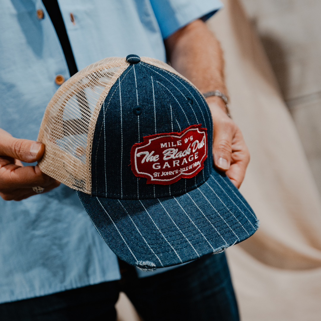 Uggly and Co Pinstripe Denim Trucker Hat – Vintage Garage Style Cap