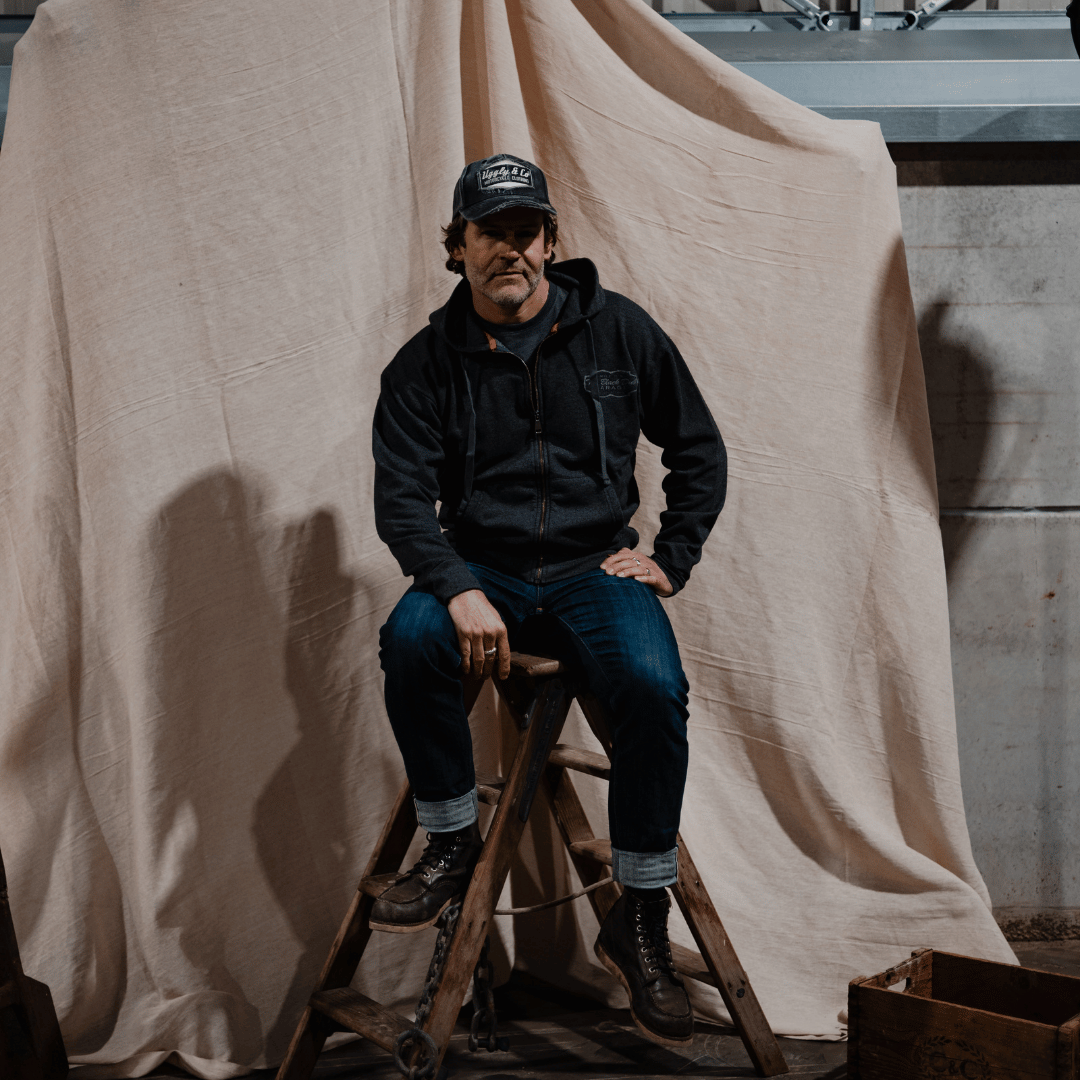 Uggly & Co Black Dub Recycled Cotton Garage Hoodie – Vintage Style