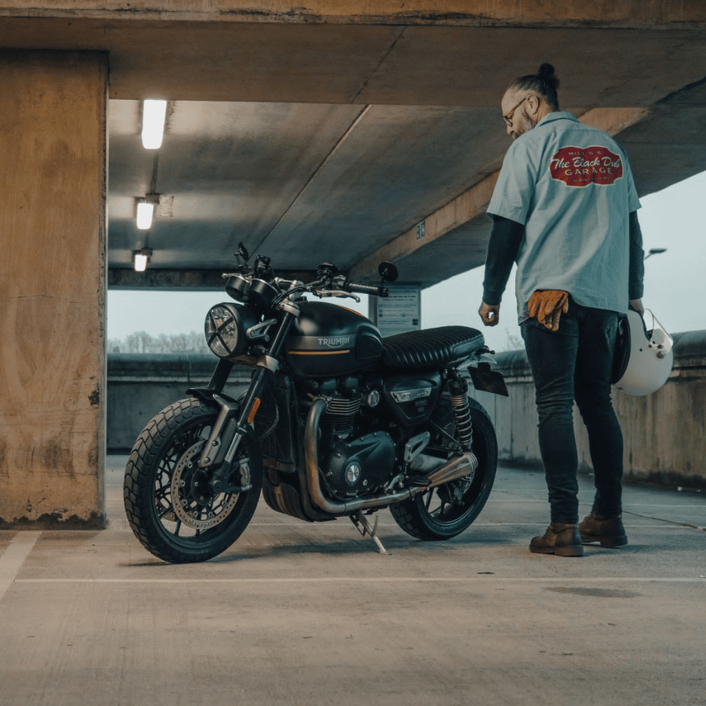 Uggly and Co Blue Garage Shirt – Vintage Style Cotton Workwear Shirt