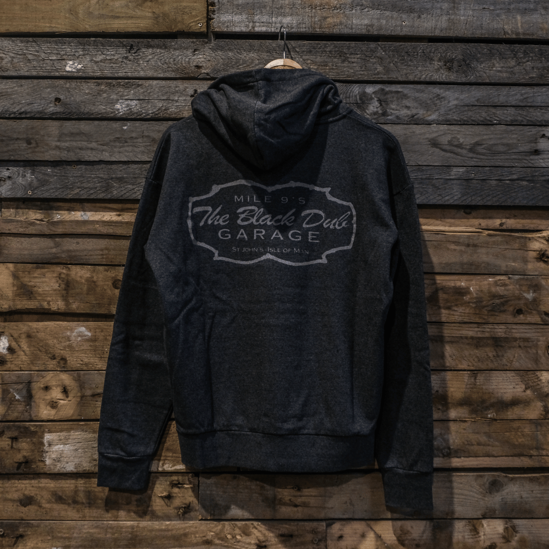 Uggly & Co Black Dub Recycled Cotton Garage Hoodie – Vintage Style