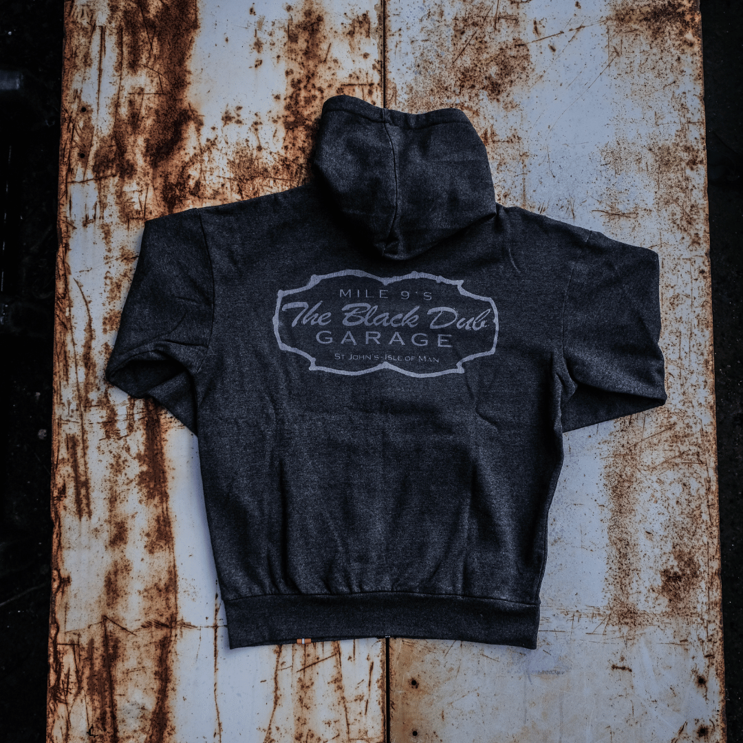 Uggly & Co Black Dub Recycled Cotton Garage Hoodie – Vintage Style