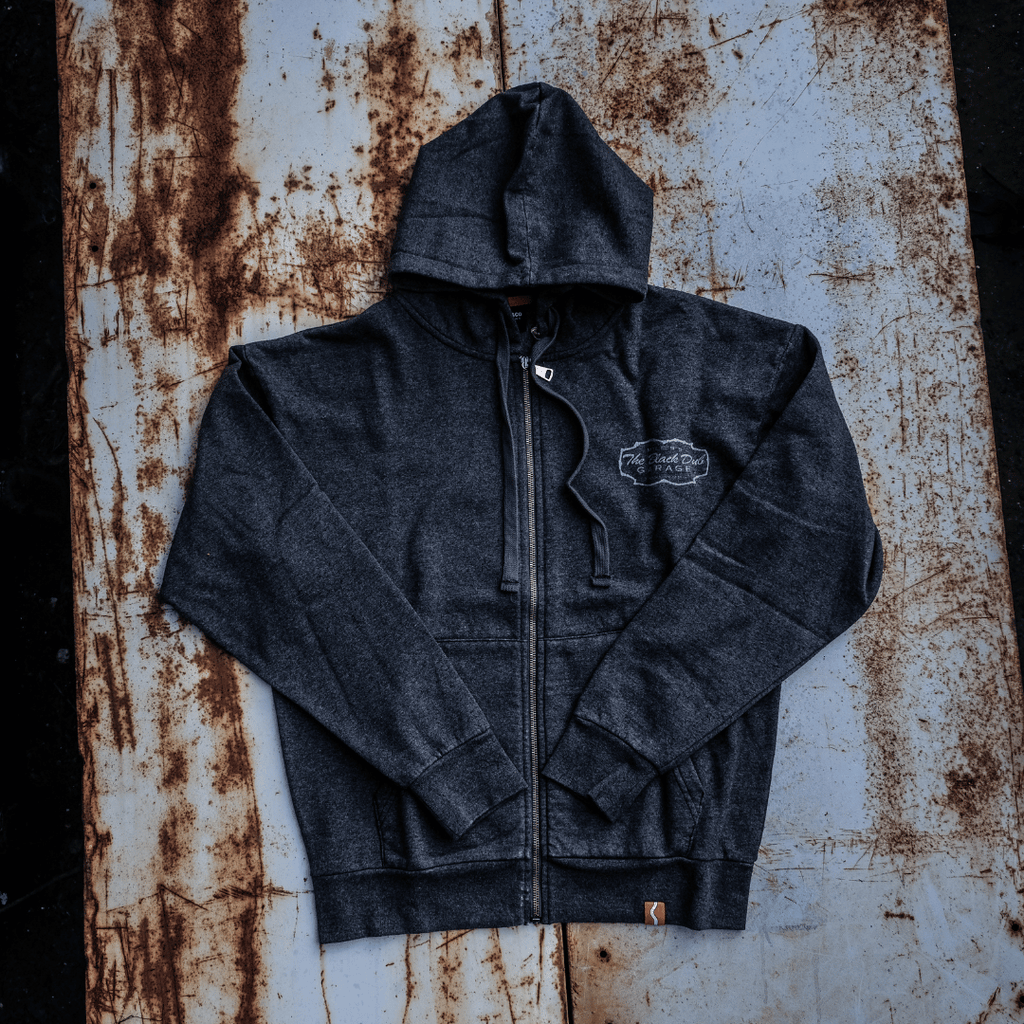 Uggly & Co Black Dub Recycled Cotton Garage Hoodie – Vintage Style