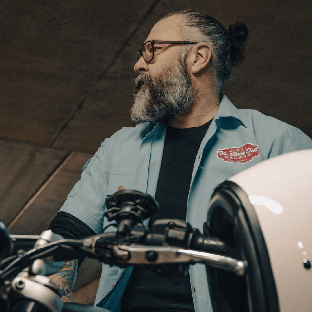 Uggly and Co Blue Garage Shirt – Vintage Style Cotton Workwear Shirt
