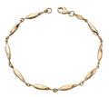 Gecko Jewellery 9ct Yellow Gold Marquise Link Bracelet – 18cm Length