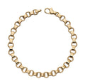 Gecko Jewellery 9ct Yellow Gold Circle Link Bracelet - 19cm Length