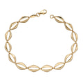 Gecko Jewellery 9ct Yellow Gold Open Eye Link Bracelet for Women