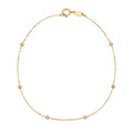 Gecko Jewellery 9ct Gold Fine Ball Station Bracelet for Charms