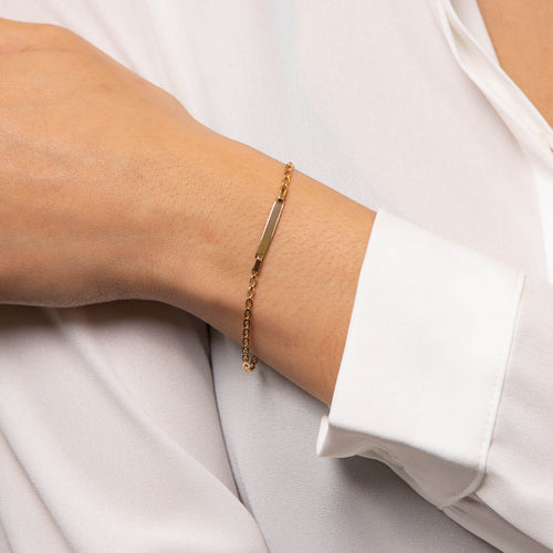 Gecko Jewellery Retail Engravable ID Bar Bracelet – Personalised Gift