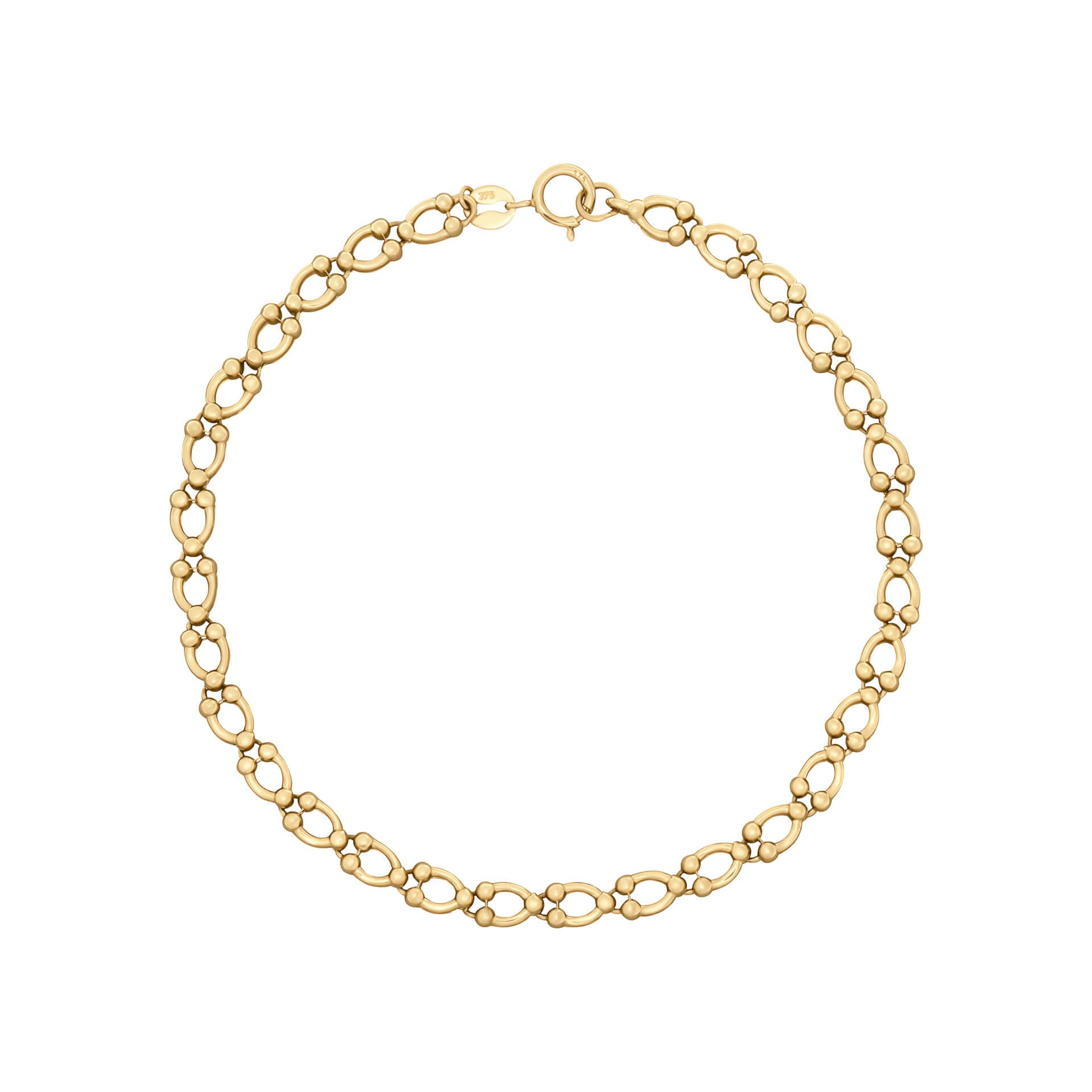 Gecko Jewellery 9ct Yellow Gold Oval Link Bracelet – Timeless Design