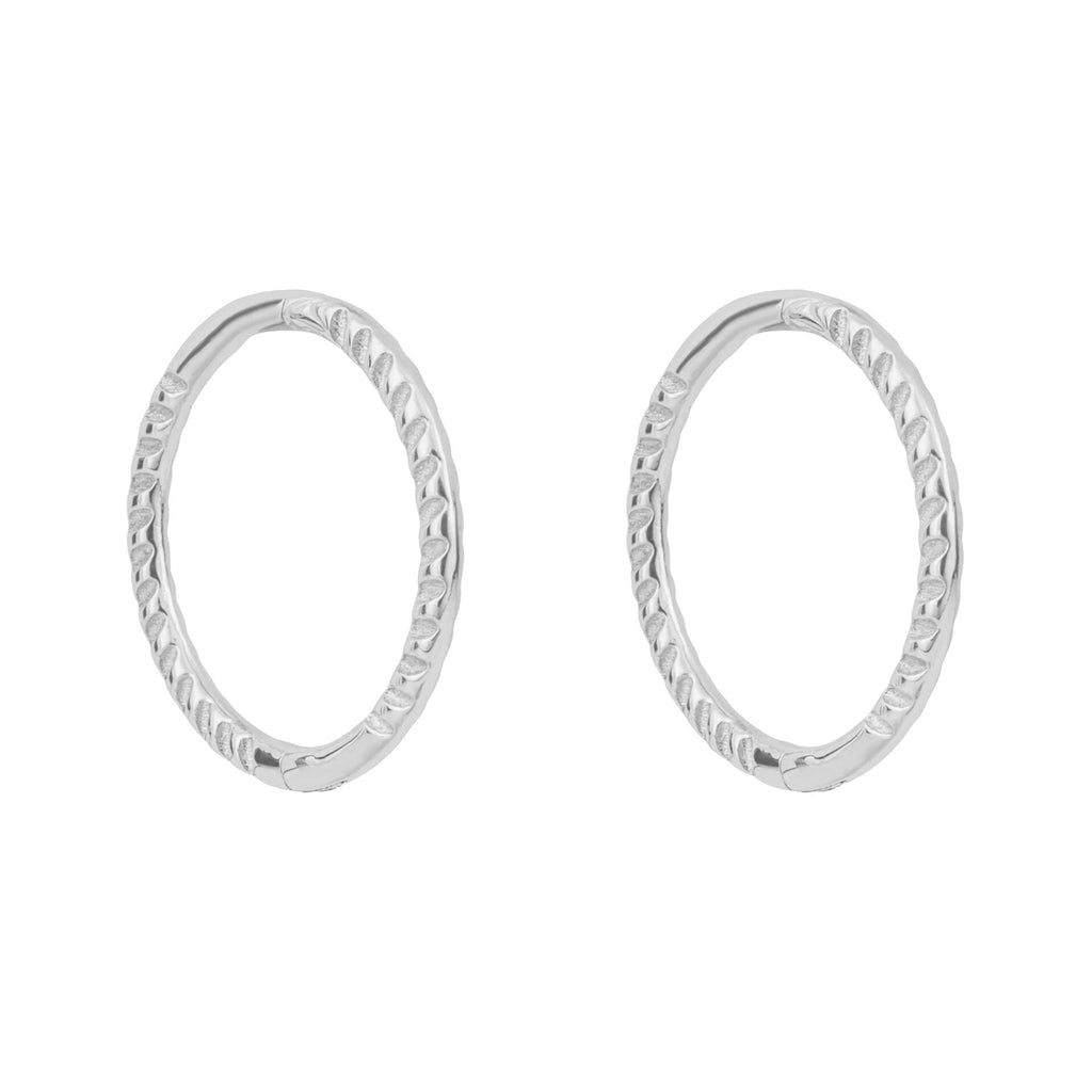 Gecko Jewellery 9ct Gold Rope Effect Hoop Earrings - Timeless Style