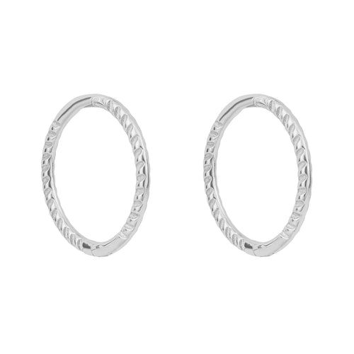 Gecko Jewellery 9ct Gold Rope Effect Hoop Earrings - Timeless Style