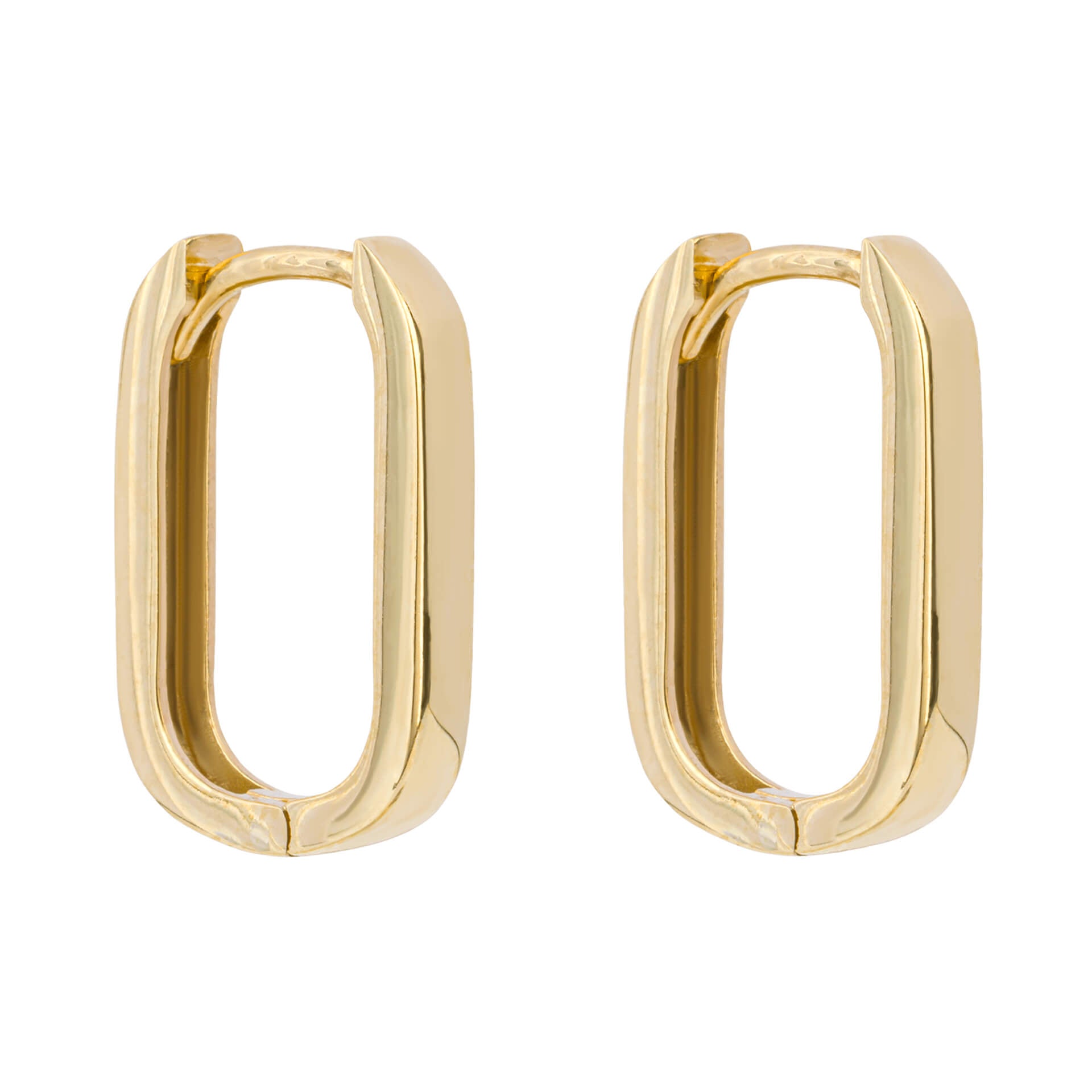 Gecko Jewellery 9ct Gold U Shape Hoop Earrings – Elegant Plain Hoops
