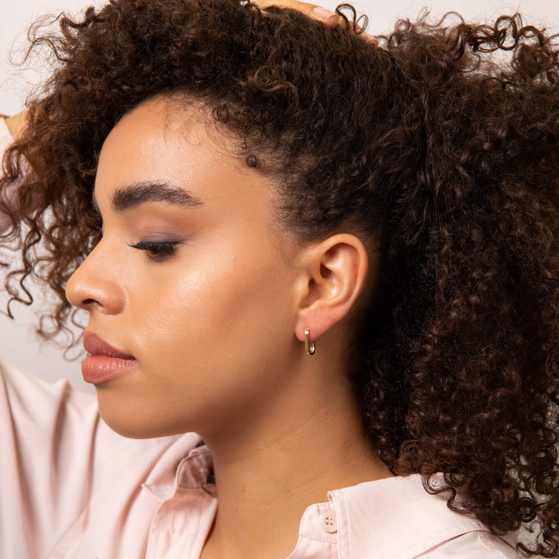 Gecko Jewellery 9ct Gold U Shape Hoop Earrings – Elegant Plain Hoops
