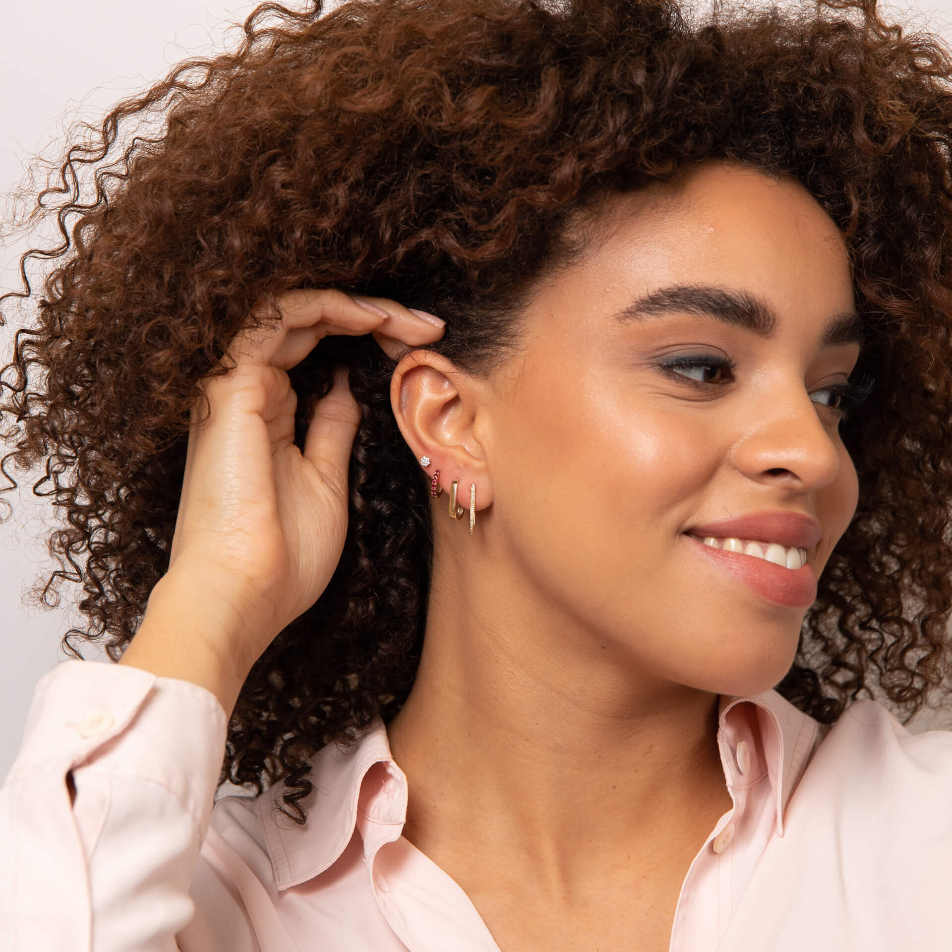 Gecko Jewellery 9ct Gold Precious Stone Hoop Earrings – Exquisite Style