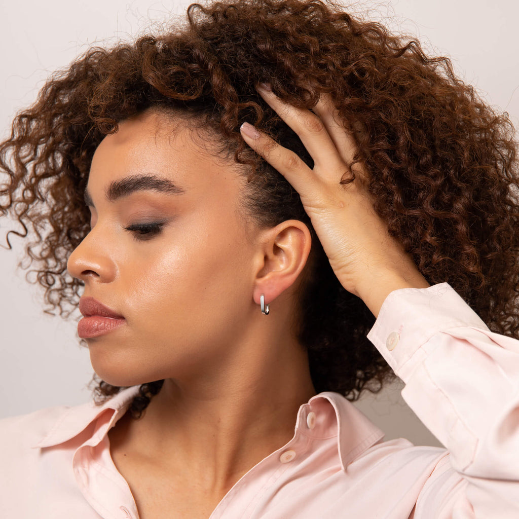 Gecko Jewellery 9ct Gold U Shape Hoop Earrings – Elegant Plain Hoops
