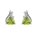 Gecko Jewellery Trillion Cut Semi-Precious & White Topaz 9ct Gold Studs