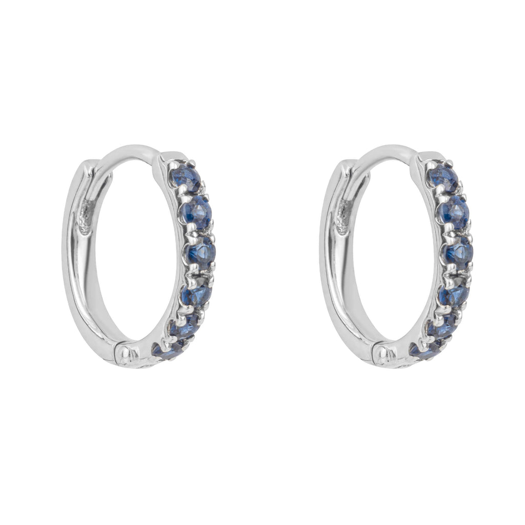 Gecko Jewellery 9ct Gold Precious Stone Hoop Earrings – Exquisite Style
