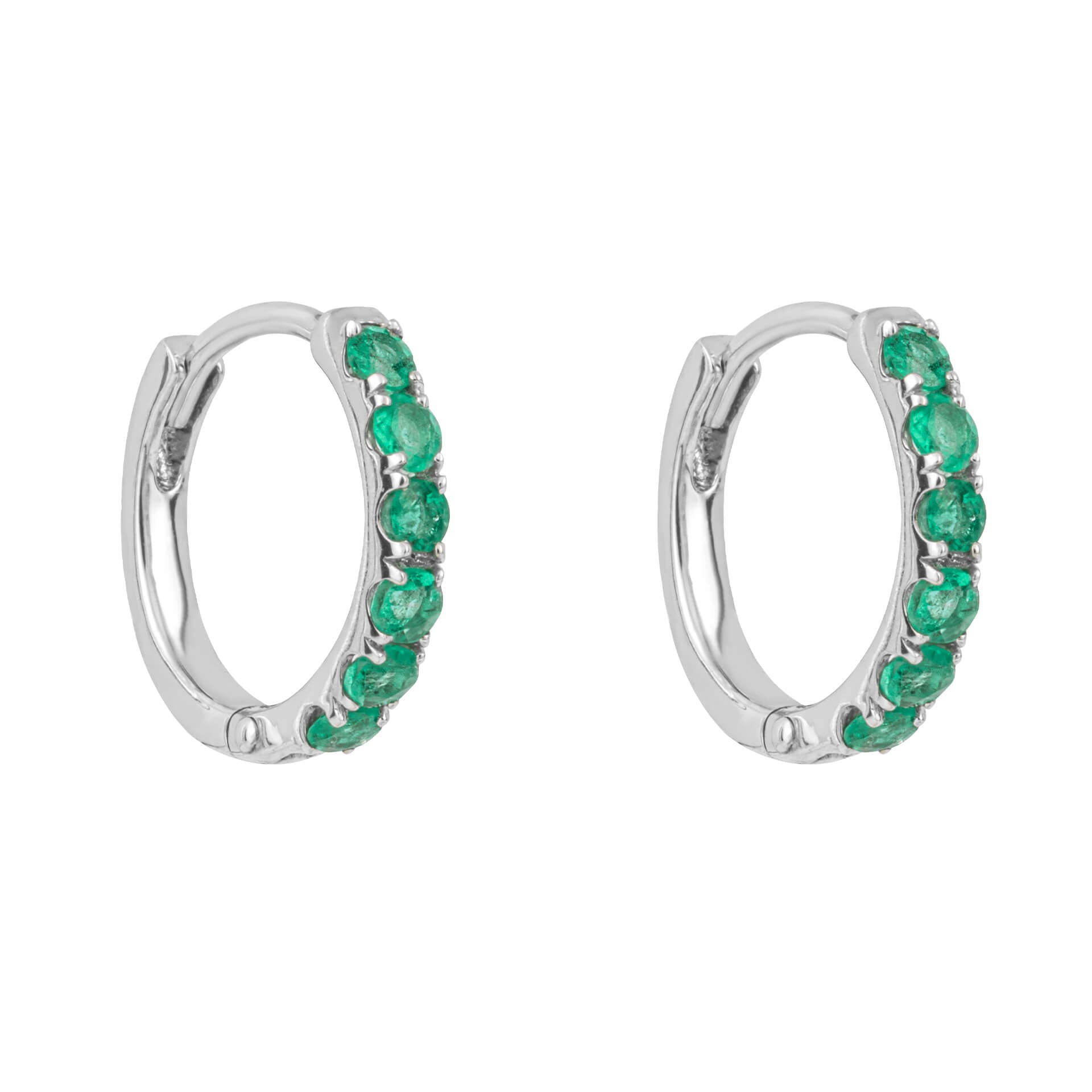 Gecko Jewellery 9ct Gold Precious Stone Hoop Earrings – Exquisite Style