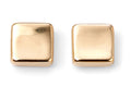 Gecko Jewellery 9ct Gold Square Stud Earrings – Polished Plain Design