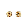 Gecko Jewellery 9ct Yellow Gold Twist Knot Stud Earrings for Women