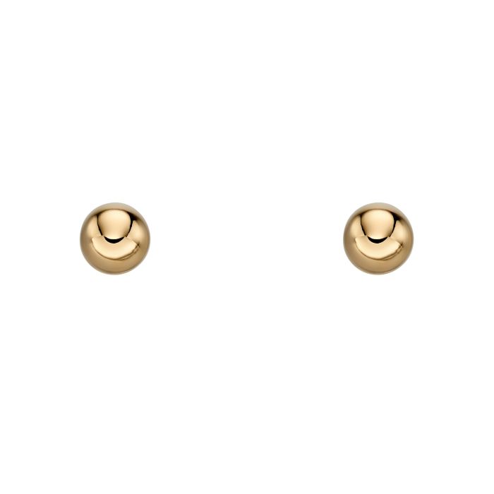 Gecko Jewellery 9ct Gold Ball Stud Earrings | Polished Round Studs