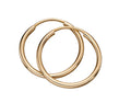 Gecko Jewellery 9ct Gold Sleeper Hoop Earrings with Polished Finish