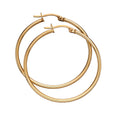 Gecko Jewellery 9ct Yellow Gold 30mm Hinged Hoop Earrings for Women