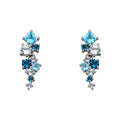 Gecko Jewellery Blue Topaz Scatter Earrings in 9ct Yellow Gold
