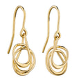 Gecko Jewellery 9ct Gold Wire Wrap Earrings with Polished Finish