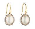 Gecko Jewellery Mabe Pearl and Diamond Earrings in 9ct Gold Luxury