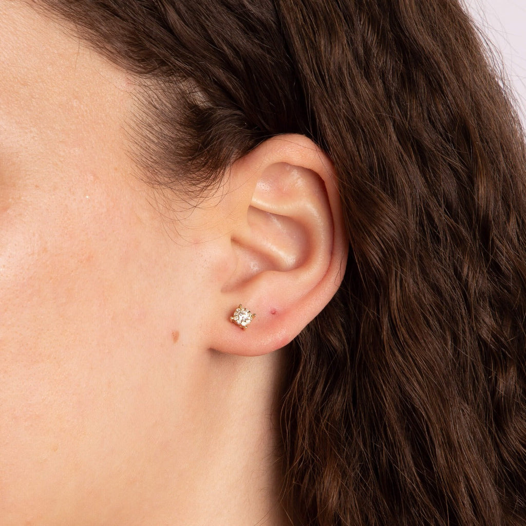 Gecko Jewellery 9ct Yellow Gold Birthstone Stud Earrings for Women