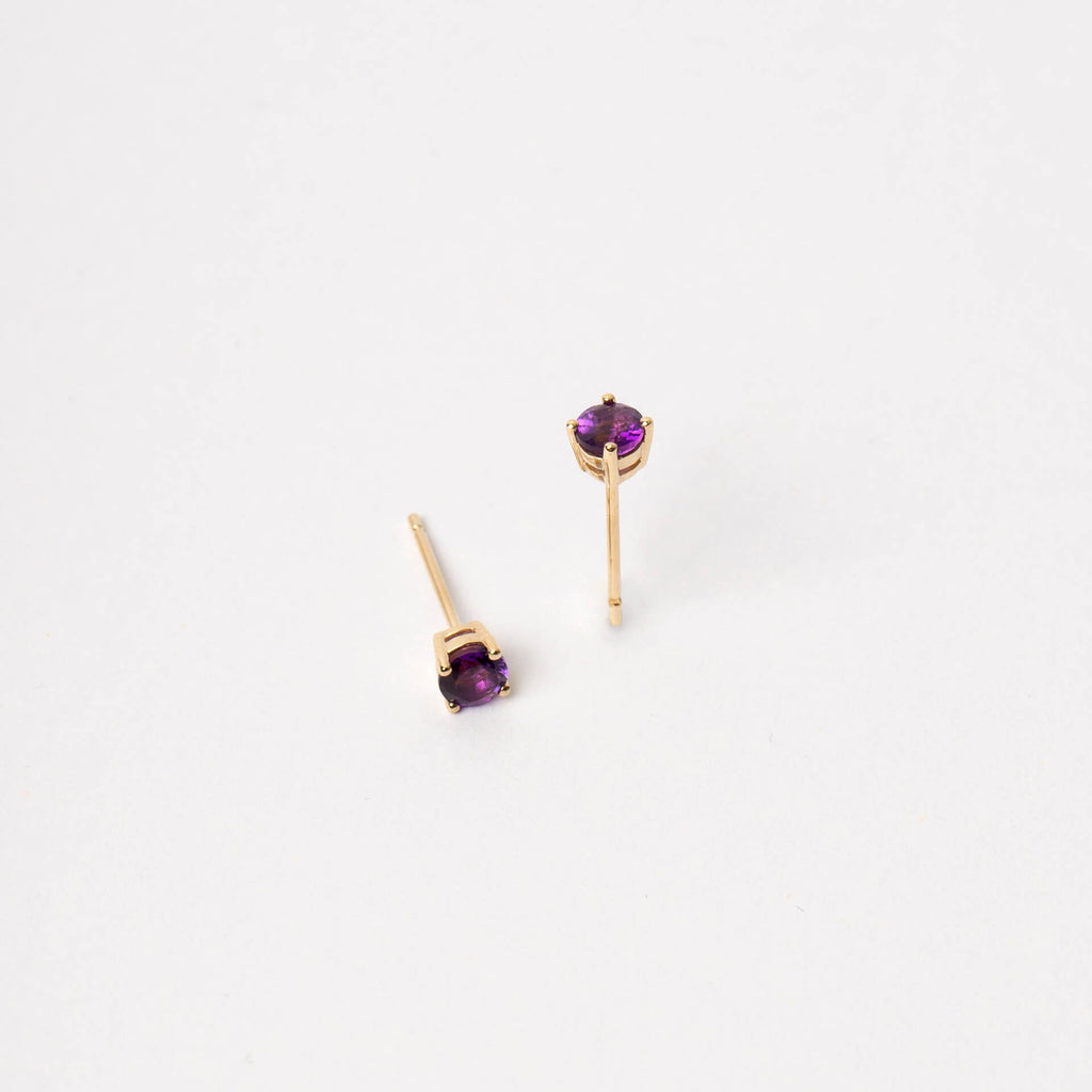 Gecko Jewellery 9ct Yellow Gold Birthstone Stud Earrings for Women