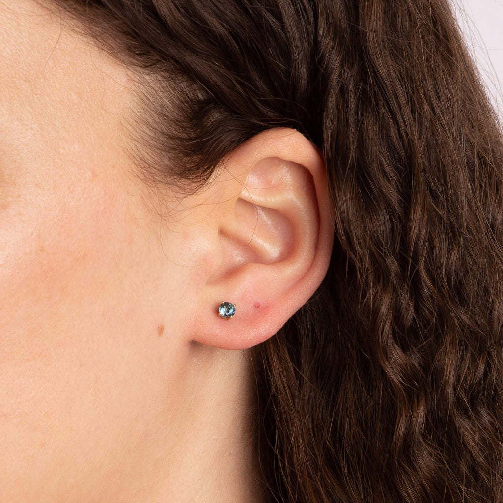 Gecko Jewellery 9ct Yellow Gold Birthstone Stud Earrings for Women