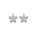 Gecko Jewellery 9ct White Gold Star Diamond Stud Earrings for Women