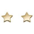 Gecko Jewellery 9ct Yellow Gold Small Star Stud Earrings for Women
