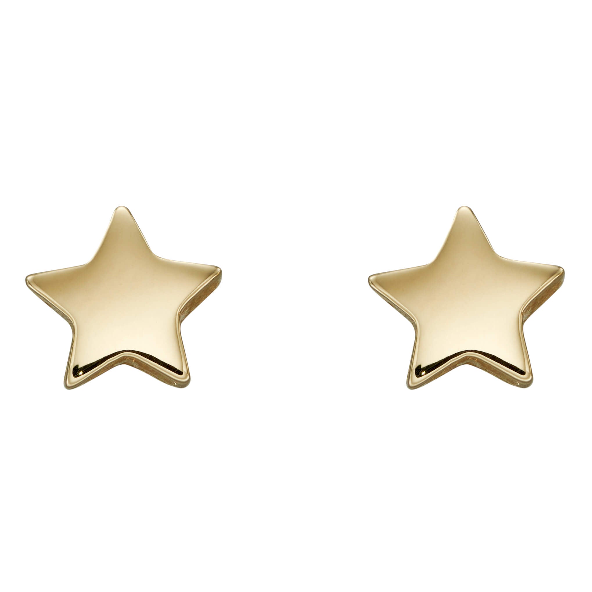 Gecko Jewellery 9ct Yellow Gold Small Star Stud Earrings for Women