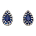 Gecko Jewellery 9ct Gold Teardrop Earrings with Precious Stones