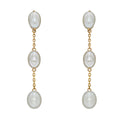 Freshwater Pearl Tier Drop Earrings in 9ct Yellow Gold | Gecko Jewellery
