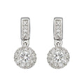 Gecko Jewellery 9ct White Gold Small Diamond Cluster Stud Earrings