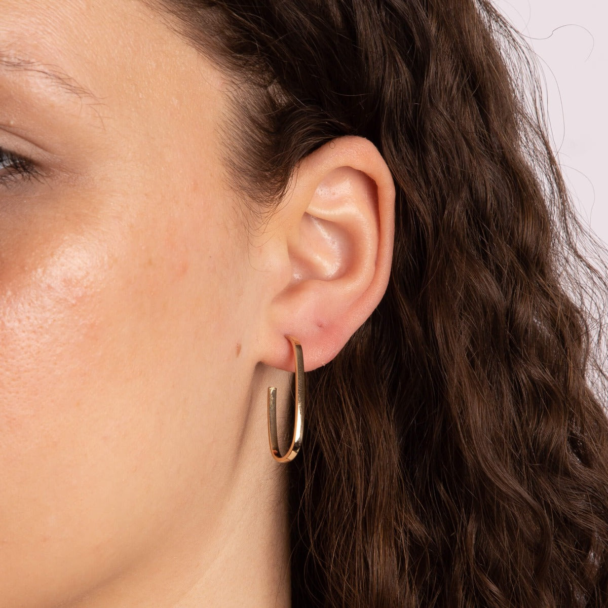 Gecko Jewellery 9ct Gold Open Oval 3/4 Hoop Earrings | 28.7mm