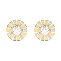 Gecko Jewellery Sunray Earrings in 9ct Yellow Gold with White Topaz