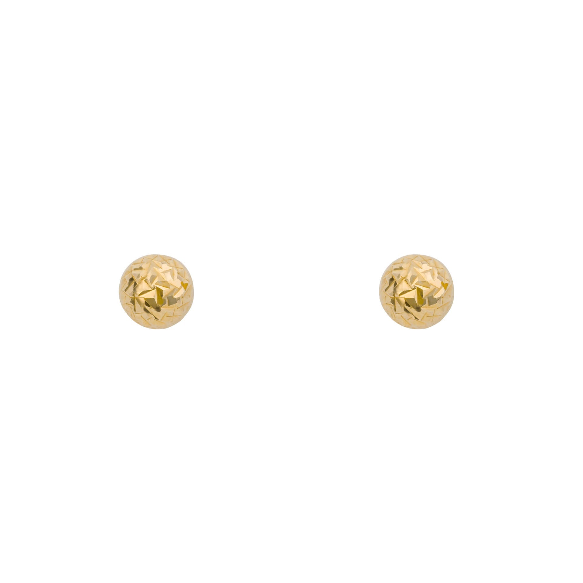 Gecko Jewellery 9ct Yellow Gold Textured Ball Stud Earrings for Women
