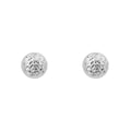Gecko Jewellery 9ct Gold Textured Ball Stud Earrings | Diamond Cut