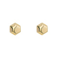 Hexagon Stud Earrings – 9ct Gold Polished Finish by Gecko Jewellery