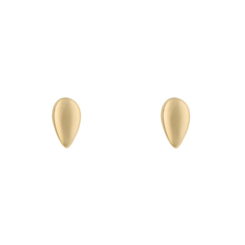 Gecko Jewellery 9ct Gold Plain Teardrop Stud Earrings | Polished Finish