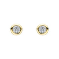 Gecko Jewellery Bezel Stud Earrings – 9ct Gold Lab Grown Diamonds