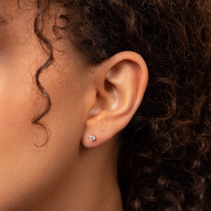 Gecko Jewellery Asscher Cut Lab Grown Diamond Solitaire Stud Earrings